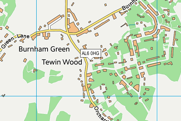 AL6 0HG map - OS VectorMap District (Ordnance Survey) AL6 0HG map - OS VectorMap District (Ordnance Survey)