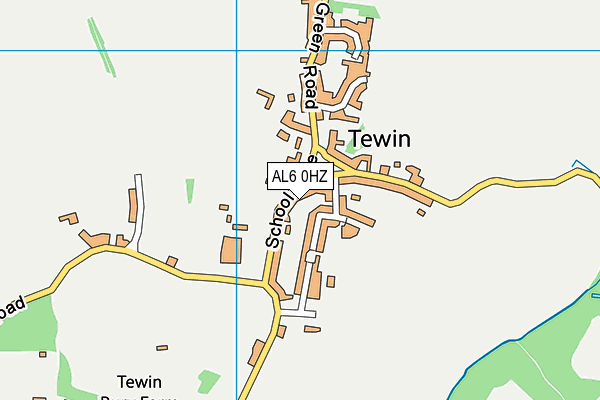 AL6 0HZ map - OS VectorMap District (Ordnance Survey) AL6 0HZ map - OS VectorMap District (Ordnance Survey)