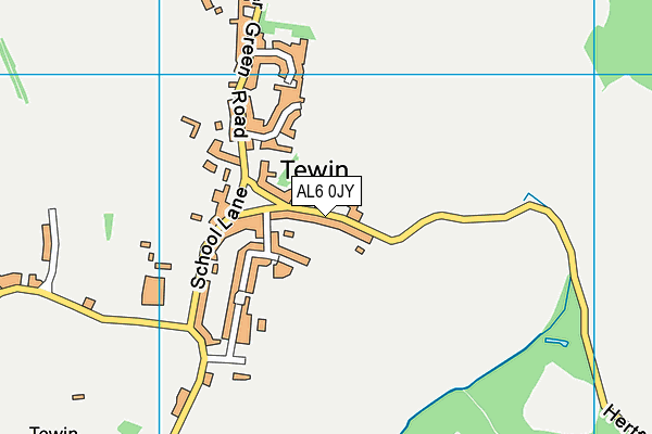 AL6 0JY map - OS VectorMap District (Ordnance Survey) AL6 0JY map - OS VectorMap District (Ordnance Survey)