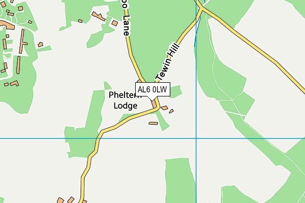 AL6 0LW map - OS VectorMap District (Ordnance Survey) AL6 0LW map - OS VectorMap District (Ordnance Survey)