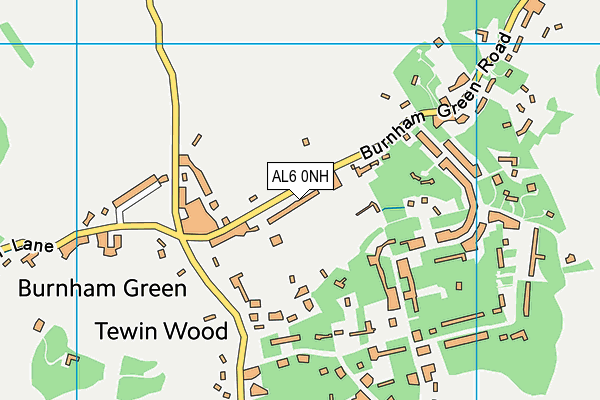 AL6 0NH map - OS VectorMap District (Ordnance Survey) AL6 0NH map - OS VectorMap District (Ordnance Survey)