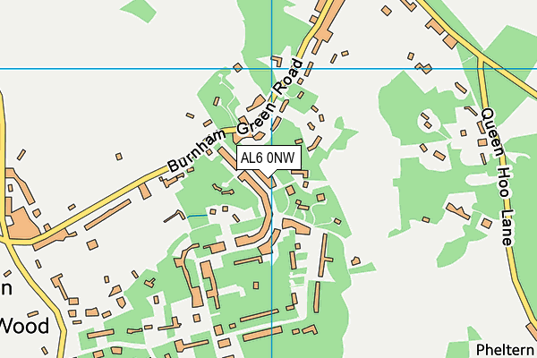 AL6 0NW map - OS VectorMap District (Ordnance Survey) AL6 0NW map - OS VectorMap District (Ordnance Survey)
