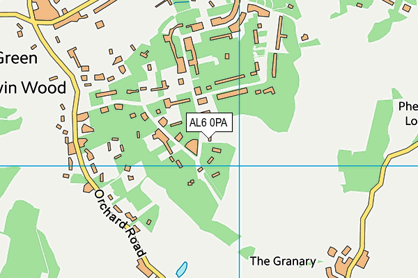 AL6 0PA map - OS VectorMap District (Ordnance Survey) AL6 0PA map - OS VectorMap District (Ordnance Survey)