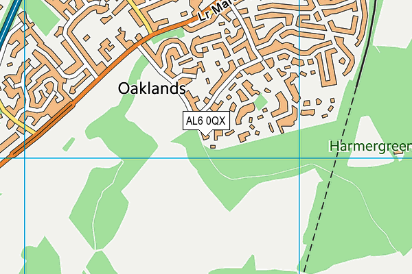 AL6 0QX map - OS VectorMap District (Ordnance Survey) AL6 0QX map - OS VectorMap District (Ordnance Survey)