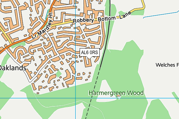 AL6 0RS map - OS VectorMap District (Ordnance Survey) AL6 0RS map - OS VectorMap District (Ordnance Survey)