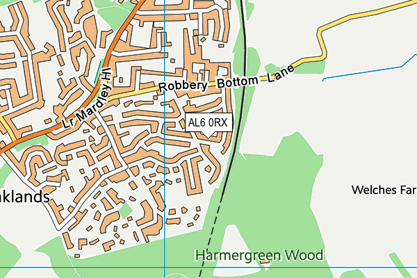 AL6 0RX map - OS VectorMap District (Ordnance Survey) AL6 0RX map - OS VectorMap District (Ordnance Survey)