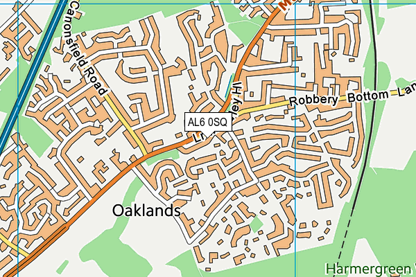 AL6 0SQ map - OS VectorMap District (Ordnance Survey) AL6 0SQ map - OS VectorMap District (Ordnance Survey)