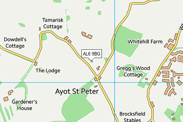 AL6 9BG map - OS VectorMap District (Ordnance Survey)