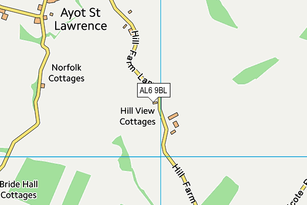 AL6 9BL map - OS VectorMap District (Ordnance Survey) AL6 9BL map - OS VectorMap District (Ordnance Survey)