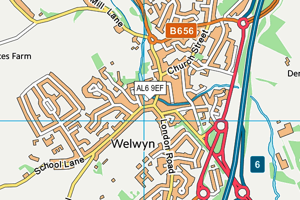AL6 9EF map - OS VectorMap District (Ordnance Survey) AL6 9EF map - OS VectorMap District (Ordnance Survey)