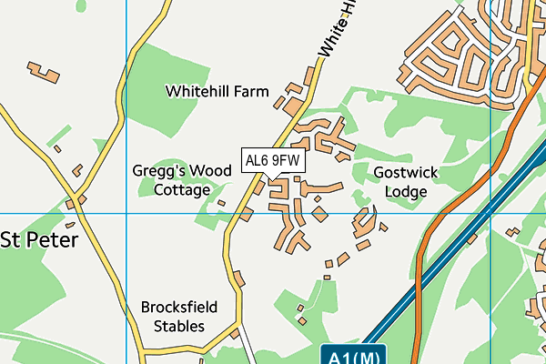 AL6 9FW map - OS VectorMap District (Ordnance Survey) AL6 9FW map - OS VectorMap District (Ordnance Survey)