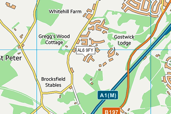 AL6 9FY map - OS VectorMap District (Ordnance Survey) AL6 9FY map - OS VectorMap District (Ordnance Survey)