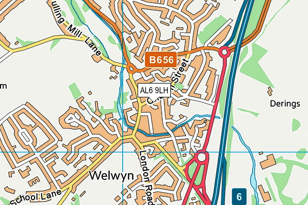 AL6 9LH map - OS VectorMap District (Ordnance Survey) AL6 9LH map - OS VectorMap District (Ordnance Survey)