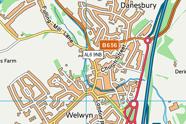 AL6 9NB map - OS VectorMap District (Ordnance Survey) AL6 9NB map - OS VectorMap District (Ordnance Survey)