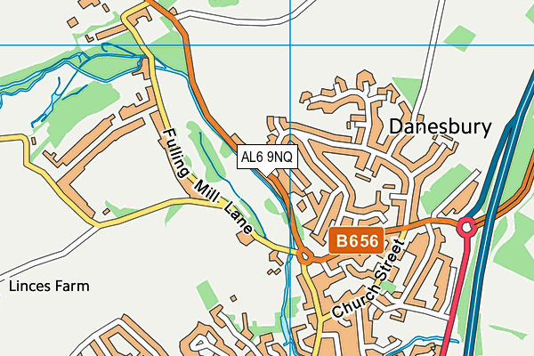 AL6 9NQ map - OS VectorMap District (Ordnance Survey) AL6 9NQ map - OS VectorMap District (Ordnance Survey)