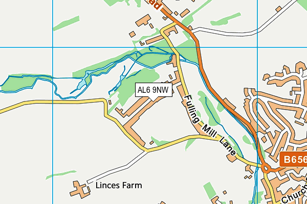 AL6 9NW map - OS VectorMap District (Ordnance Survey) AL6 9NW map - OS VectorMap District (Ordnance Survey)