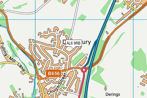 AL6 9RB map - OS VectorMap District (Ordnance Survey) AL6 9RB map - OS VectorMap District (Ordnance Survey)
