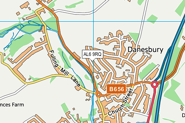 AL6 9RQ map - OS VectorMap District (Ordnance Survey) AL6 9RQ map - OS VectorMap District (Ordnance Survey)