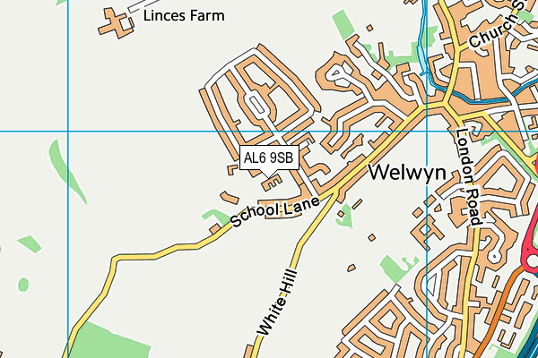 AL6 9SB map - OS VectorMap District (Ordnance Survey) AL6 9SB map - OS VectorMap District (Ordnance Survey)
