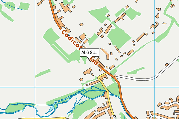AL6 9UJ map - OS VectorMap District (Ordnance Survey) AL6 9UJ map - OS VectorMap District (Ordnance Survey)