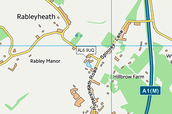 AL6 9UQ map - OS VectorMap District (Ordnance Survey) AL6 9UQ map - OS VectorMap District (Ordnance Survey)