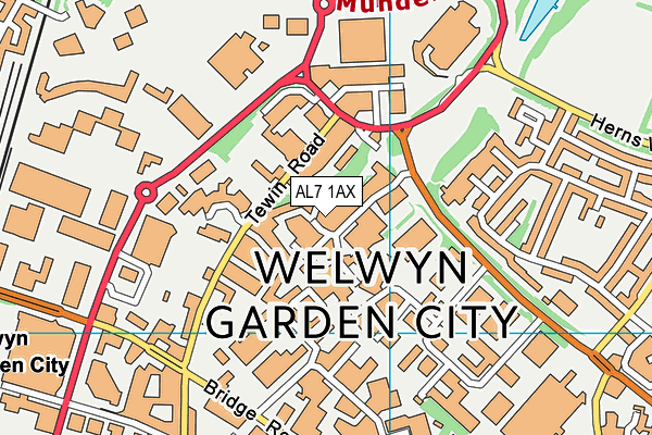 AL7 1AX map - OS VectorMap District (Ordnance Survey) AL7 1AX map - OS VectorMap District (Ordnance Survey)