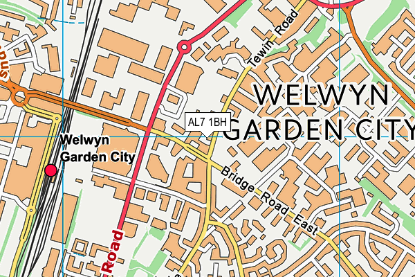 AL7 1BH map - OS VectorMap District (Ordnance Survey) AL7 1BH map - OS VectorMap District (Ordnance Survey)