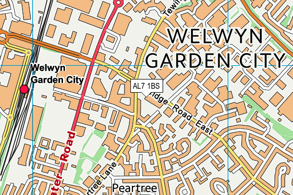 AL7 1BS map - OS VectorMap District (Ordnance Survey) AL7 1BS map - OS VectorMap District (Ordnance Survey)