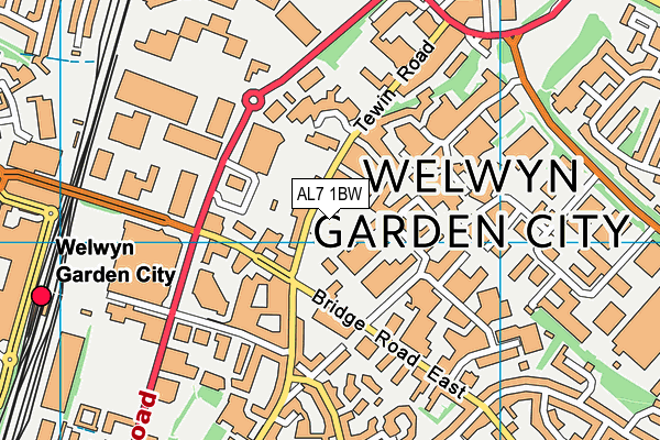 AL7 1BW map - OS VectorMap District (Ordnance Survey) AL7 1BW map - OS VectorMap District (Ordnance Survey)