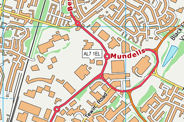 AL7 1EL map - OS VectorMap District (Ordnance Survey) AL7 1EL map - OS VectorMap District (Ordnance Survey)