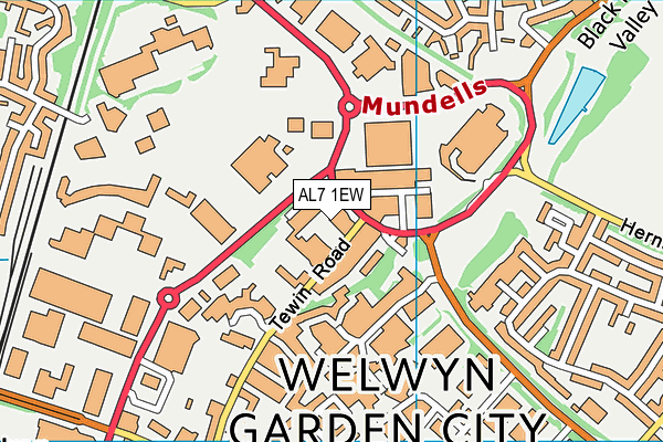 AL7 1EW map - OS VectorMap District (Ordnance Survey) AL7 1EW map - OS VectorMap District (Ordnance Survey)