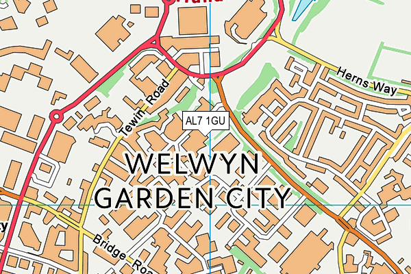 AL7 1GU map - OS VectorMap District (Ordnance Survey) AL7 1GU map - OS VectorMap District (Ordnance Survey)