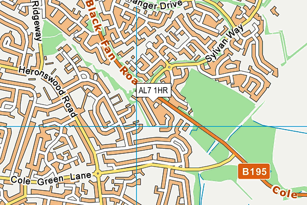 AL7 1HR map - OS VectorMap District (Ordnance Survey) AL7 1HR map - OS VectorMap District (Ordnance Survey)