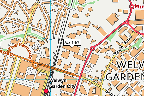 AL7 1HW map - OS VectorMap District (Ordnance Survey) AL7 1HW map - OS VectorMap District (Ordnance Survey)