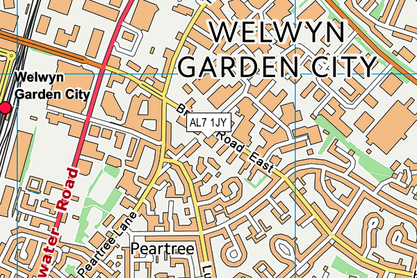 AL7 1JY map - OS VectorMap District (Ordnance Survey) AL7 1JY map - OS VectorMap District (Ordnance Survey)