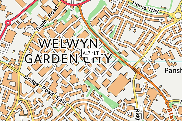 AL7 1LT map - OS VectorMap District (Ordnance Survey) AL7 1LT map - OS VectorMap District (Ordnance Survey)