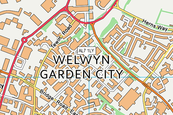AL7 1LY map - OS VectorMap District (Ordnance Survey) AL7 1LY map - OS VectorMap District (Ordnance Survey)