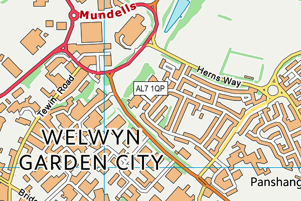 AL7 1QP map - OS VectorMap District (Ordnance Survey) AL7 1QP map - OS VectorMap District (Ordnance Survey)