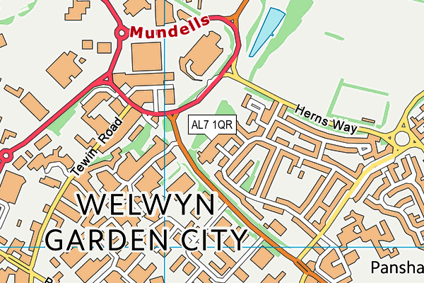 AL7 1QR map - OS VectorMap District (Ordnance Survey) AL7 1QR map - OS VectorMap District (Ordnance Survey)