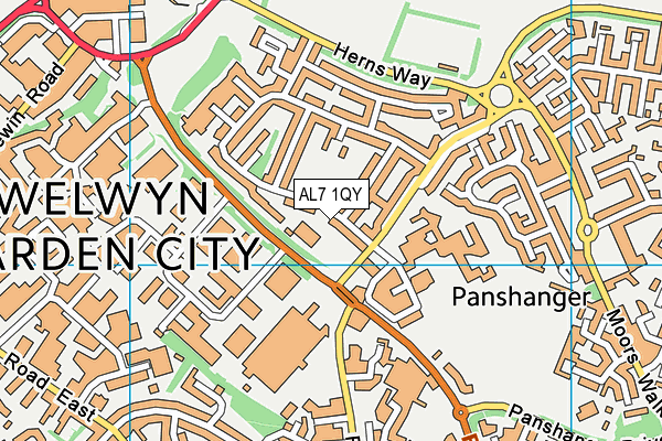 AL7 1QY map - OS VectorMap District (Ordnance Survey) AL7 1QY map - OS VectorMap District (Ordnance Survey)