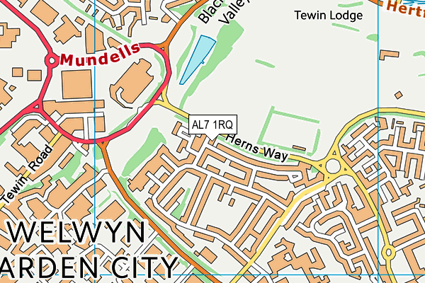 AL7 1RQ map - OS VectorMap District (Ordnance Survey) AL7 1RQ map - OS VectorMap District (Ordnance Survey)