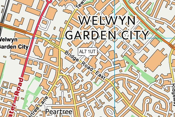 AL7 1UT map - OS VectorMap District (Ordnance Survey) AL7 1UT map - OS VectorMap District (Ordnance Survey)