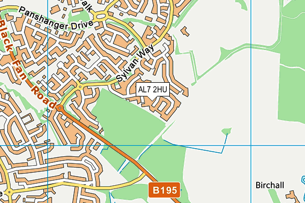 AL7 2HU map - OS VectorMap District (Ordnance Survey) AL7 2HU map - OS VectorMap District (Ordnance Survey)