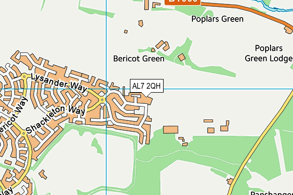 AL7 2QH map - OS VectorMap District (Ordnance Survey) AL7 2QH map - OS VectorMap District (Ordnance Survey)