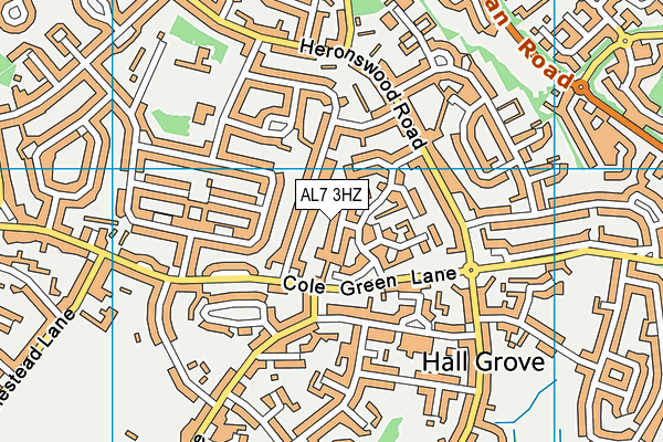 AL7 3HZ map - OS VectorMap District (Ordnance Survey) AL7 3HZ map - OS VectorMap District (Ordnance Survey)