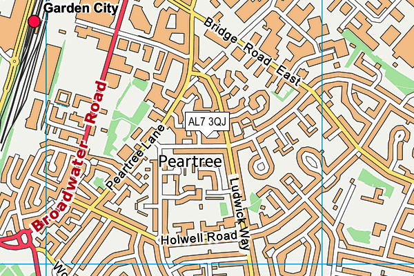 AL7 3QJ map - OS VectorMap District (Ordnance Survey) AL7 3QJ map - OS VectorMap District (Ordnance Survey)