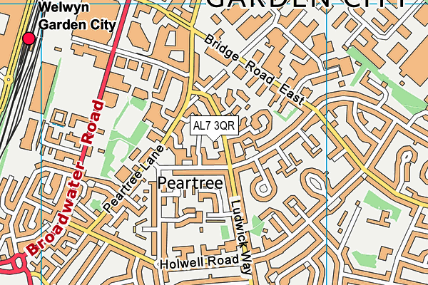 AL7 3QR map - OS VectorMap District (Ordnance Survey) AL7 3QR map - OS VectorMap District (Ordnance Survey)