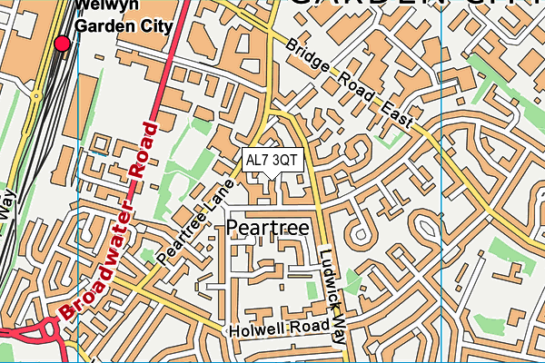 AL7 3QT map - OS VectorMap District (Ordnance Survey) AL7 3QT map - OS VectorMap District (Ordnance Survey)