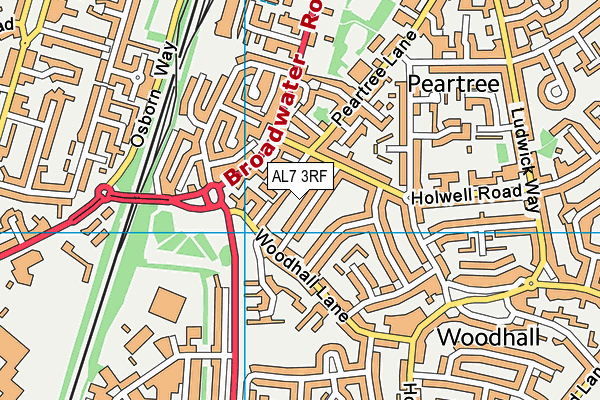 AL7 3RF map - OS VectorMap District (Ordnance Survey) AL7 3RF map - OS VectorMap District (Ordnance Survey)
