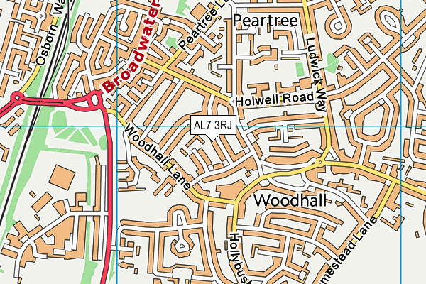 AL7 3RJ map - OS VectorMap District (Ordnance Survey) AL7 3RJ map - OS VectorMap District (Ordnance Survey)